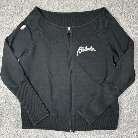 Akademiks Shirt Womens XXL Cold Shoulder Sweatshirt Streetwear Party Casual - Picture 1 of 3